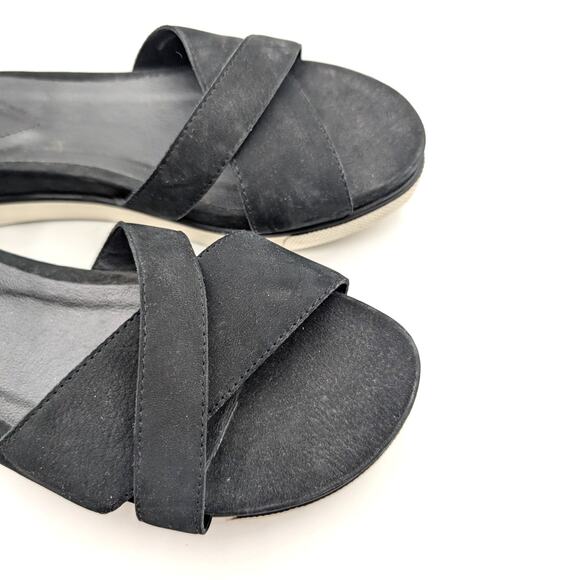 Eileen Fisher Sally Wedge Sporty Sandals Woman's Black Size US11 EU41.5 - Picture 7 of 12